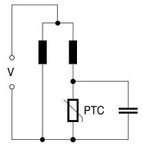 Circuito simples do acionador de partida do acionador de partida de motor do termistor do PTC para os motores de C.A. da fase monofásica