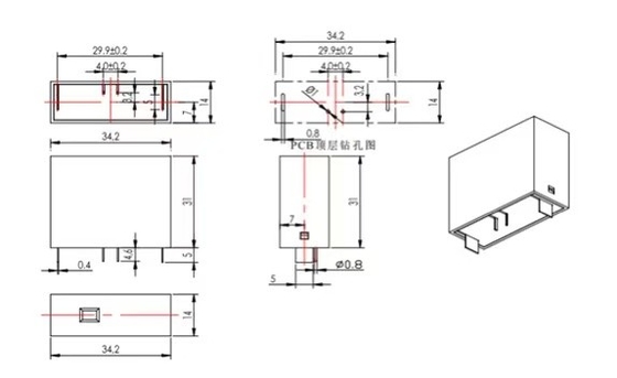 Sistema de sinalização a distância de TI Fusão térmica Varistor de óxido de metais TFMOV 25S112KIT