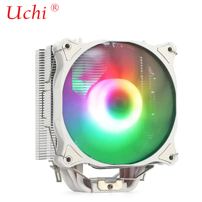Computador de 6 tubos branco Cpu Cooler Dual Fan RGB Caldeira PC Computador