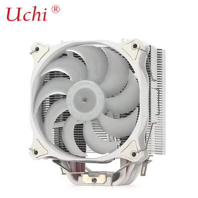 Computador de 6 tubos branco Cpu Cooler Dual Fan RGB Caldeira PC Computador