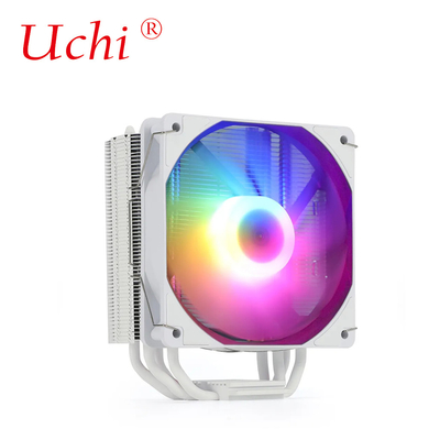220W Branco RGB ARGB CPU Frio Fans Com 6 Tubo De Aquecimento Para Processador De Servidor De Computador Lga1151 1155 1366 1700 2011 AMD FM AM3 AM4 AM5
