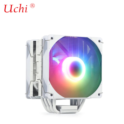 220W Branco RGB ARGB CPU Frio Fans Com 6 Tubo De Aquecimento Para Processador De Servidor De Computador Lga1151 1155 1366 1700 2011 AMD FM AM3 AM4 AM5