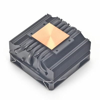 Radiador de tubo de aquecimento I3 I5 I7 I9 Lga775 1150 1151 1155 1156 1700 1366 2011 AMD AM4 AM5 Universal CPU Horizontal Frio Ventilador Preto