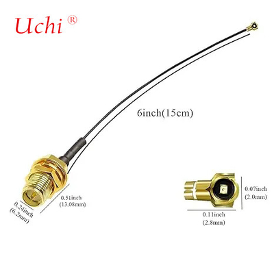WiFi Antenna Booster com 15cm 6inch 1.13mm RP-SMA Fêmea para UFL Cabos de comunicação de cabo coaxial