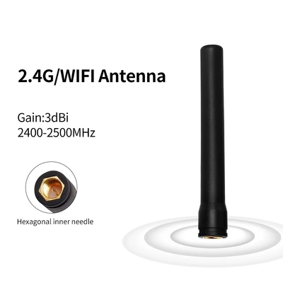 Conector masculino SMA hexagonal recto 433mhz Receptor 433 Mhz Antenna externa de borracha Lora