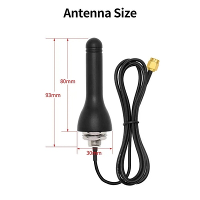 80mm 2.4GHz ABS resistente à água Antenna WiFi de pato de borracha para polarização vertical SMA