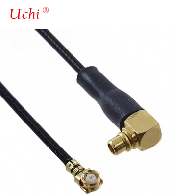 Baixa Perda 1.13mm Cabos ângulo direito MMCX macho para MHF1 UFL Cable Assembly