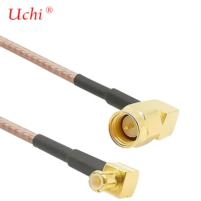 Cabos de baixa perda SMA-Male para MCX macho ângulo direito 6 polegadas 15cm conector RF RG316 Antena coaxial Pigtail
