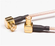 Cable coaxial IoT 50 Ohm RG316 90 graus MCX para MCX