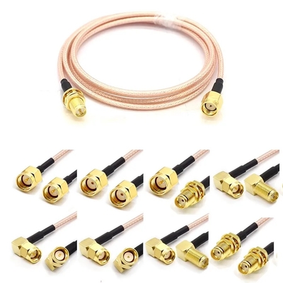 RP SMB Plug de macho para macho com cabo coaxial RF RG178 RG316 50ohm 6GHz