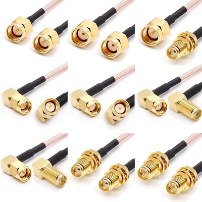 RP SMB Plug de macho para macho com cabo coaxial RF RG178 RG316 50ohm 6GHz