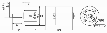 28 mm OD caixa de engrenagens padrão BLDC motor de engrenagens planetárias 4 polos