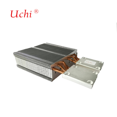 Pequeno tubo de aquecimento de alumínio-cobre PC Zipper Fin CPU Cooler para controle de temperatura eficiente