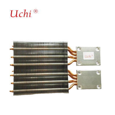 Pequeno tubo de aquecimento de alumínio-cobre PC Zipper Fin CPU Cooler para controle de temperatura eficiente