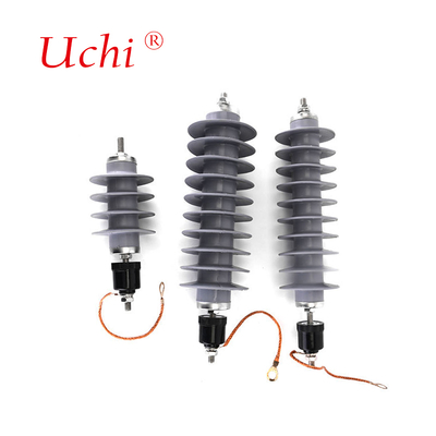 ISO9001 Composto de linha de distribuição MOA 10KA 33KV Oxido de zinco Gapless Arrester