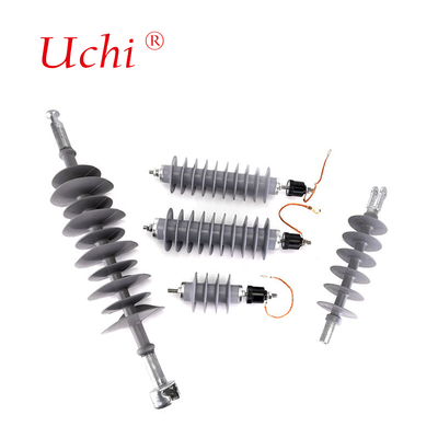 ISO9001 Composto de linha de distribuição MOA 10KA 33KV Oxido de zinco Gapless Arrester