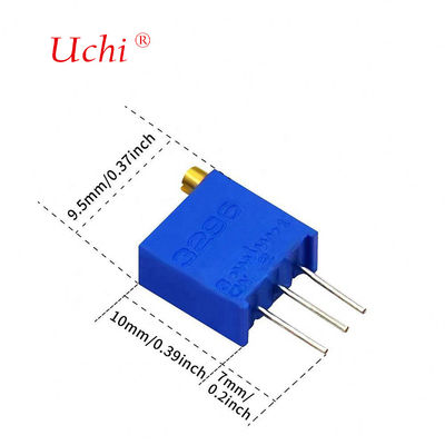 Resistor Variável 3296w Ajuste Superior Multivoltas Cerâmico Potenciômetro de Ajuste Fino, Potenciômetro de Precisão 10k