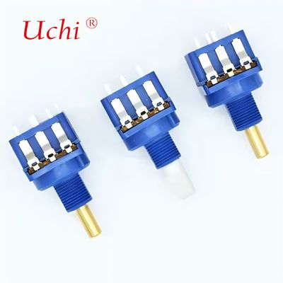 WH116AK Potenciômetro Rotativo de Eixo de Cobre Sólido com Interruptor de Botão de 10A