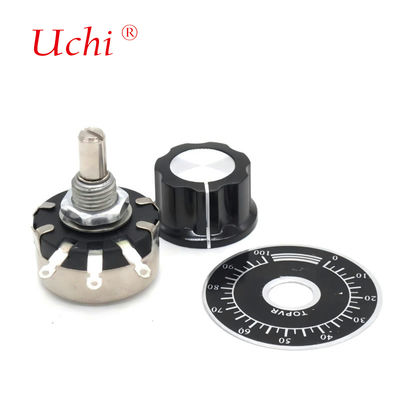 Botão do potenciômetro rotativo de precisão enrolado de volta única WX110 470 Ω 1K 2K 10K 22K