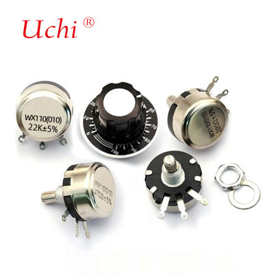 Botão do potenciômetro rotativo de precisão enrolado de volta única WX110 470 Ω 1K 2K 10K 22K