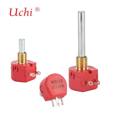 Potenciômetro Rotativo Bobinado WX118 5k Ohm Eixo de 40mm Potenciômetro Bobinado de Volta Única