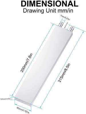 Um sistema de radiador de resfriamento de água líquida com uma cabeça de absorção de calor de prata