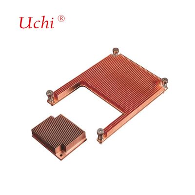 70mm 100mm 120mm Alumínio de cobre Skived Fin empilhado Lava-Curfa Para GPUs