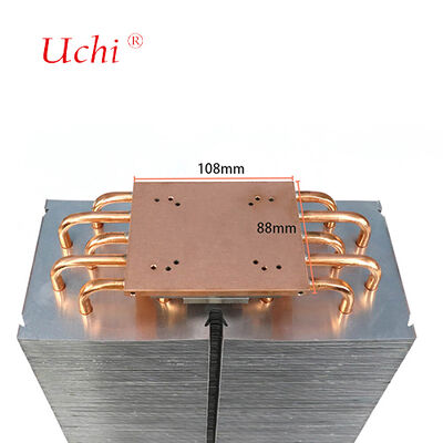 1500W LED dissipador de calor - 5 Zipper Fin tubo de refrigeração de calor