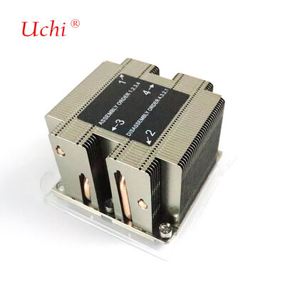 Exibição de calor por extrusão preta para usinagem CNC - CPU e aplicação de servidor