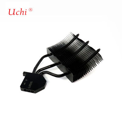 Dispensador de calor LED de alumínio preto de alta precisão