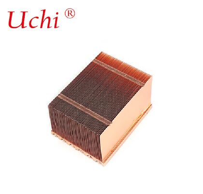 Servidores Tubos de calor de cobre Radiador Fivela de barbatana Lava-chamas de cobre