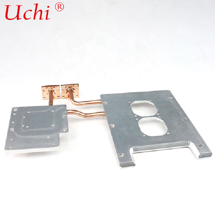Placa de frio de alumínio de perfis múltiplos com tubo de cobre