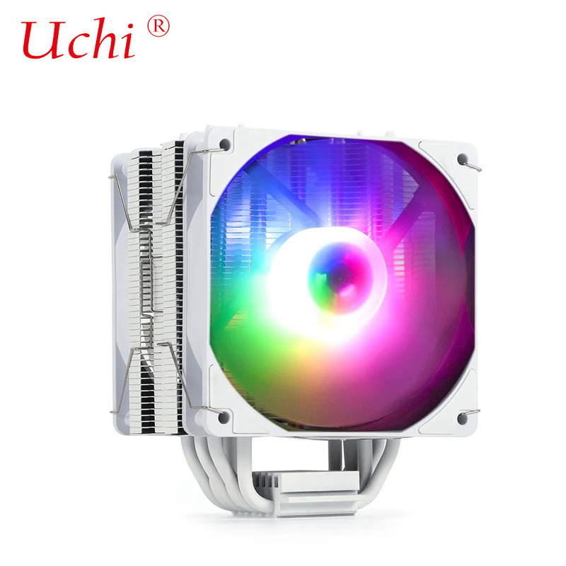 220W Branco RGB ARGB CPU Frio Fans Com 6 Tubo De Aquecimento Para Processador De Servidor De Computador Lga1151 1155 1366 1700 2011 AMD FM AM3 AM4 AM5