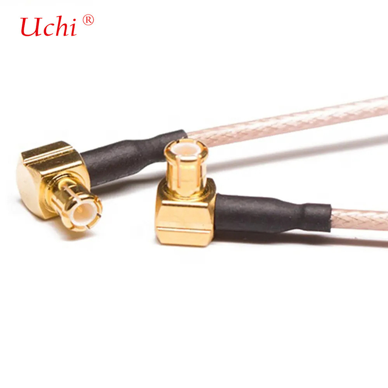 Cable coaxial IoT 50 Ohm RG316 90 graus MCX para MCX