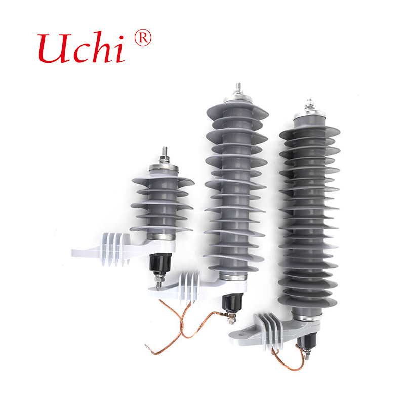 ISO9001 Composto de linha de distribuição MOA 10KA 33KV Oxido de zinco Gapless Arrester