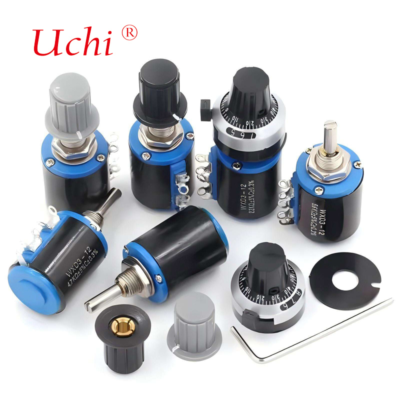WXD3-12 1W 10k Ohm Potenciômetro Rotativo de Precisão Multivoltas Bobinado