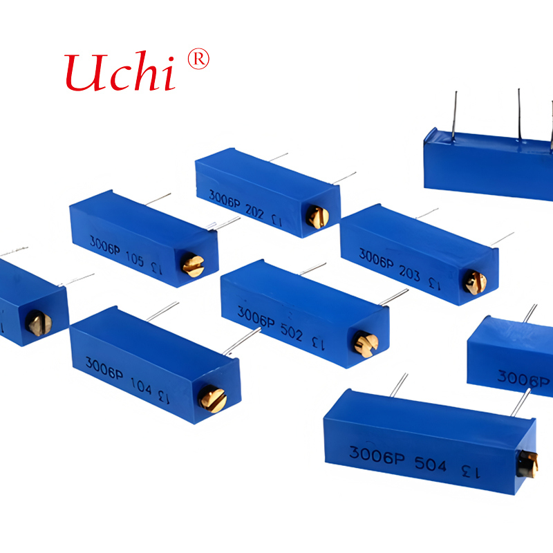 Potenciômetro de ajuste fino de metal cerâmico 3006P 205, 2m Ohm com botão, Potenciômetro ajustável de precisão multi-voltas