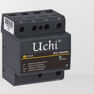 Protetor de impulso de abrigo termoplástico vermelho SPD 120kA secundário