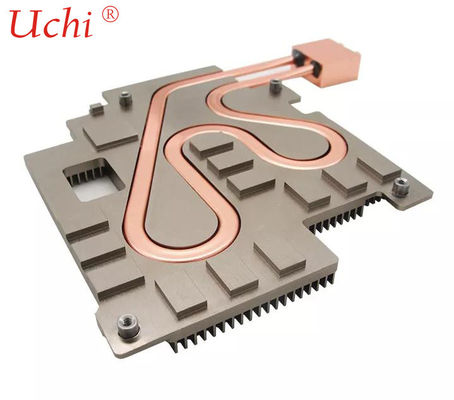 Placa de resfriamento de líquido de tubo de calor de perfil de cobre design personalizado
