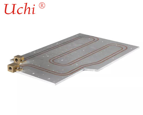 Placa fria líquida do tubo de cobre com processo da ligação da cola Epoxy